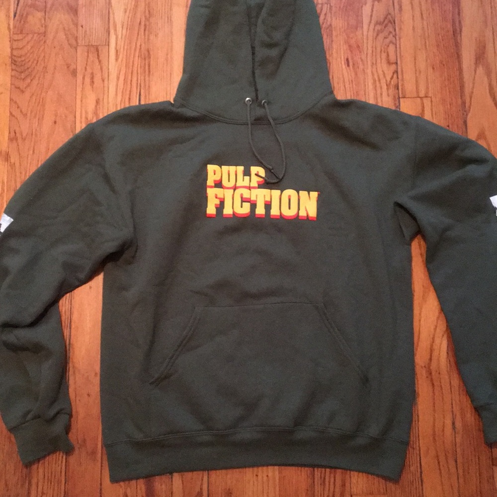 Pulp Fiction Puff Print Hoodie Sweatshirt